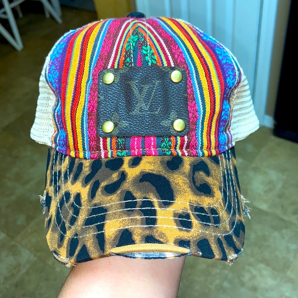 Brand new boutique LV patch hat